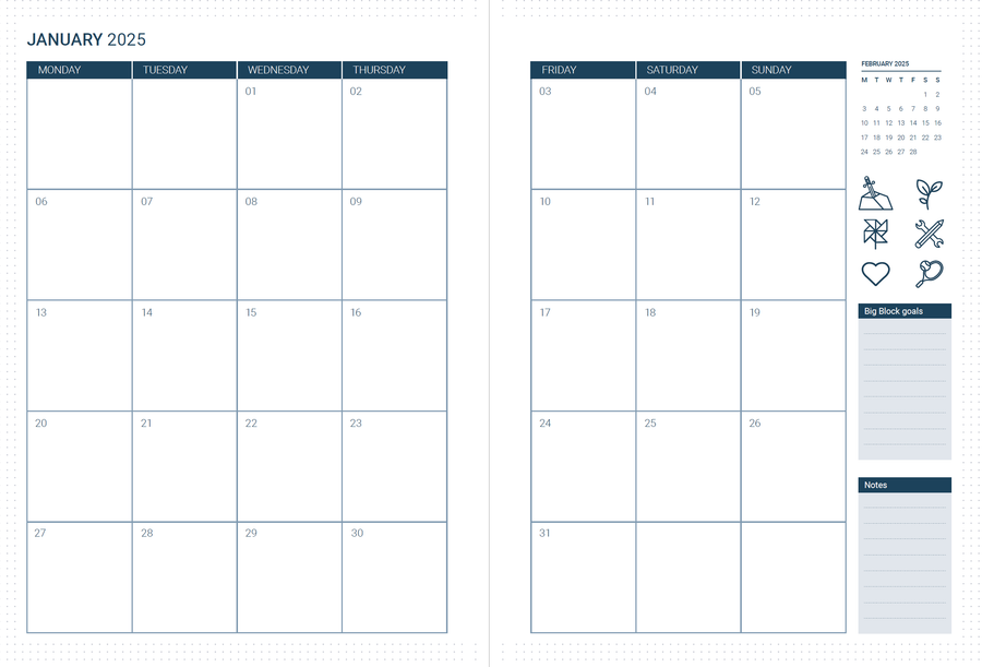 2025/2026 Monthly calendar pages refill – The Perfect Notebook 2025-2026-monthly-calendar-pages-refill-the-perfect-notebook