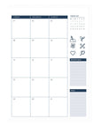 2027/2028 Monthly Calendar refill – monthly spread with goals and notes