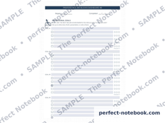 Professional Big Blocks Dashboard page from The Caregiver Kit — began and completed date fields, a professional goals block with the sword in the stone icon, and goal rows each with ten progress icons to colour in