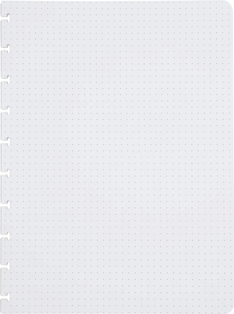 Dotted notebook pages refill — B5 disc-bound dotted grid page with cream paper