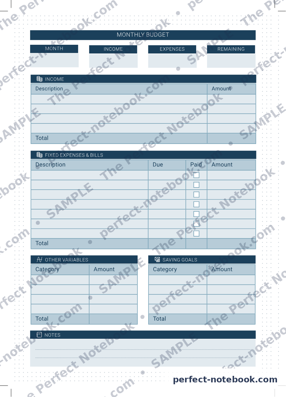 The Family Kit — Monthly Budget page 1-1