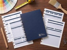 The Renovation Kit — navy disc-bound The Perfect Notebook with project and budget tracker pages