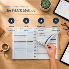 The PAMR Method in four steps — Plan, Act, Monitor, Reflect