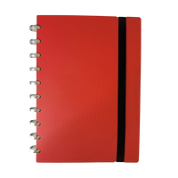 Stripe Red Notebook Cover set