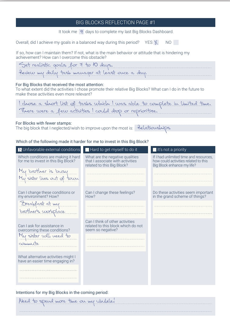 Reflection Page